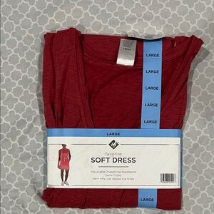 Members Mark Sleeveless Purple Dress with Drawstring